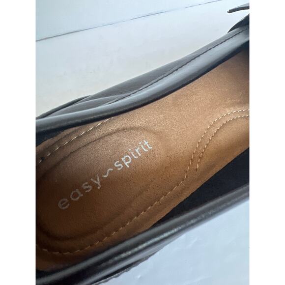 Easy Spirit Rache Comfort Slip On Black Leather Flat  Loafer Low Heel Shoes 9.5N - Picture 11 of 11